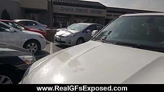 Real gfs exposed in public with amazing blowjob and handjob