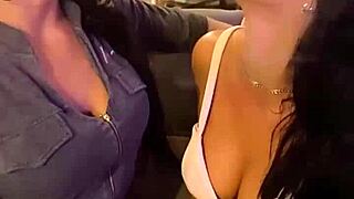 Busty Karen Oliver's big boobs and big tits get a close up in this video