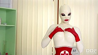 MILF in latex lingerie gets spanked and filled with sex toys